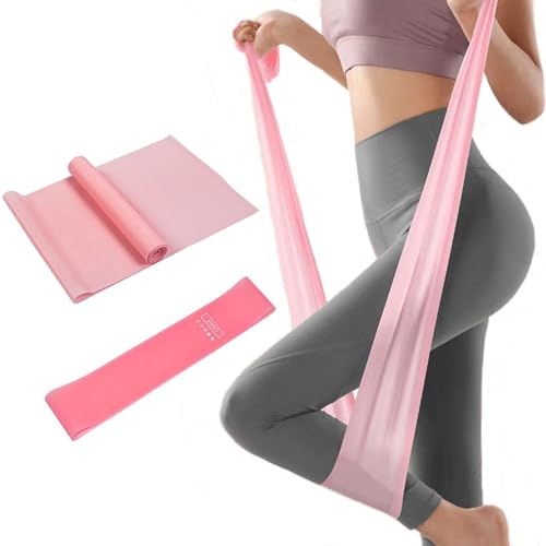 DFsucces ストレッチバンド フィットネスバンド ヨガ用 ラテックスフリー 0.6m 1.5m 滑り止め TPE素材 無刺激 筋力トレーニングのやリハビリに最適